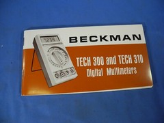 BECKMAN BOOKLET TECH 300 & TECH 310 DIGITAL MULTIMETERS ORIGINAL FACTORY ISSUE