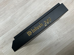 McINTOSH MC240 GOLD/BLACK PLATED LOGO EMBLEM LABEL BADGE – New Reproduction DIY