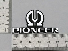 Pioneer Reciever And Equipment Badge Logo Emblem – 2 Inch Brushed Silver
