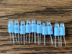 10 New Warm White 6V Bi-Pin LED Lamps Light Bulbs Replace 7349 7377 7380 7381