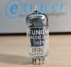 12AX7 TUNG SOL 17MM GREY PLATE VINTAGE AUDIO TUBE (1954) *eTRACER* #12C35
