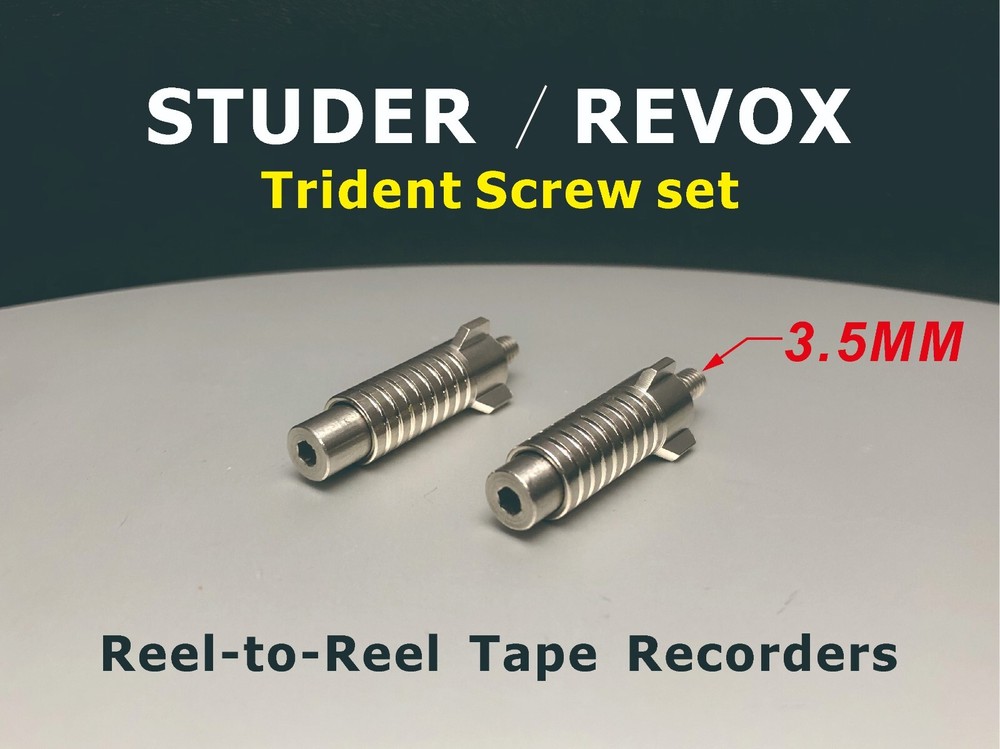 2X STUDER REVOX Trident Screw Set Screw Diameter 3.5mm