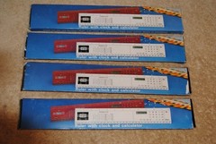 4 Vintage Rulers with Calculator & Clock Made in Taiwan Product Guild Promo