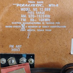 Realistic MTA-8 Vintage AM FM Radio Wood Grain Retro Analog Tested Works