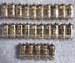 1957 Raytheon 12AU7/ECC82 PLATINUM PLUS GRADE Preamp Tubes Matched Pair 90% NOS!