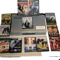 Sony DVD VHS Combo Slv-D370P Hi Fi Stereo 120V 25w With 12 Movies