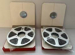 Vtg Lot of 2 NOS BASF LP35 LH-25 10.5″ 3610 Ft 1″ Tape Metal Reel Orig Box READ