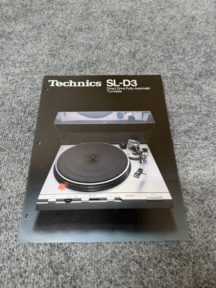 ⭐️ Original Technics SL-D3 Stereo Turntable Dealer Sales Brochure ⭐️