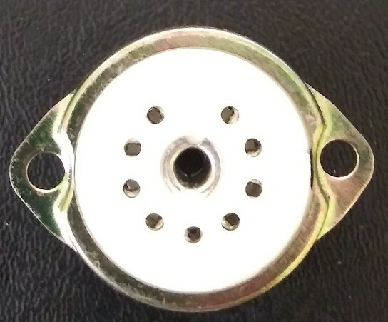 9 pin tube socket Chassis mount ceramic 10 pcs. 12AU7 6922 6DJ8 12AX7 USA stock