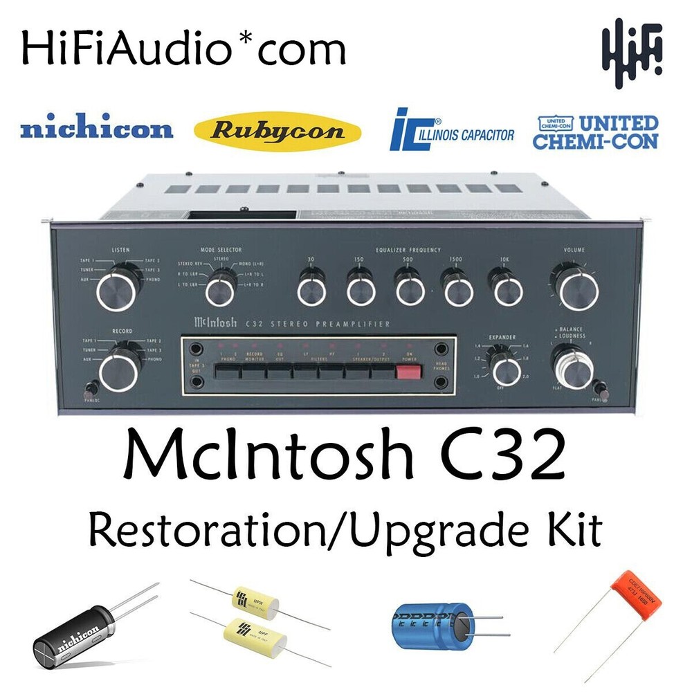 McIntosh C32 preamp restoration recap repair service rebuild kit fix capacitor