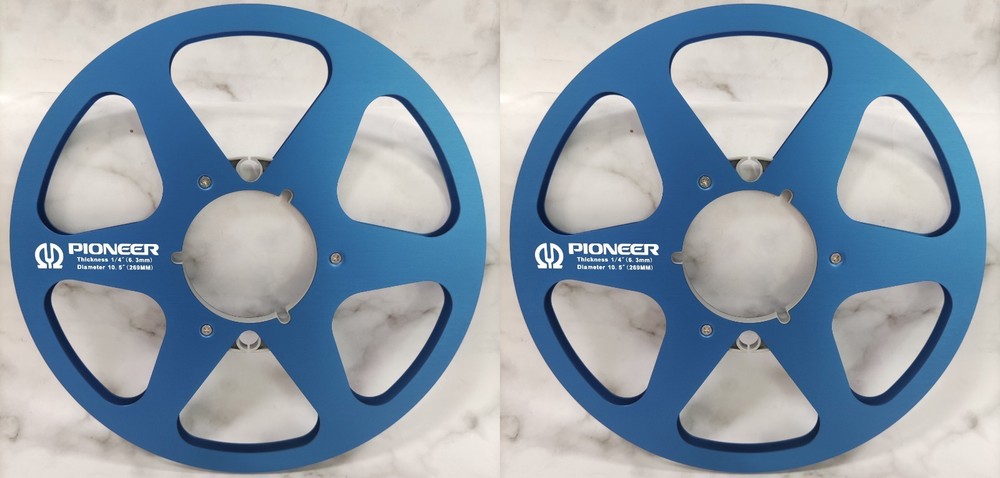 One Pair 10.5” blue Pioneer Tape reel High Quality Aluminum Take Up Reel