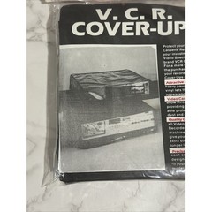 NOS VTG VCR VHS Player Brown Vinyl Dust Cover w Clear Front For Small Universal