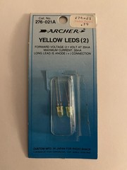 Radio Shack Yellow LEDS (2) 276-021A Tandy Archer 🔥NEW NOS💥