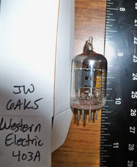 Strong Western Electric Black Plate D Getter 403A – JW6AK5 Tube – 102