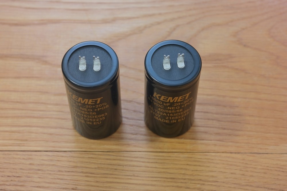 Pioneer SA-8500 2 New 15000 uf 63v Kemet Main Filter Capacitors EXACT FIT 40mm