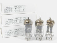 Tung-Sol 12AX7 Vintage Long Plate Slant Square Getter Audio Tubes (test as NOS)