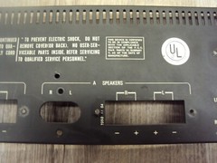 Realistic STA-80 Receiver Back Panel & Mounting Screws Tested Parting Out STA-80