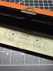 RCA Victor Color TV control box panel holder vtg television advertising