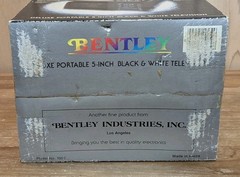 Bentley Deluxe Portable 5-Inch Black & White TV Model No. 100C NOS