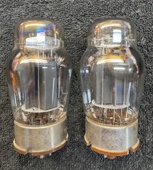 2 Plate Current Matched Tung-Sol 6550 Black Plate Tubes USA 1960