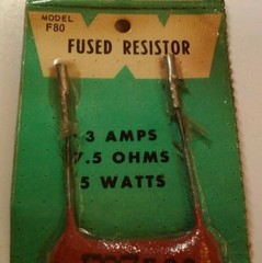 LOT of 2 Workman Fused Resistor F80 5 watts 7.5 ohms 3 amps NOS RARE VHTF