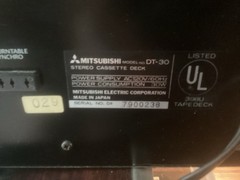 ****MITSUBISHI DT 30 STEREO CASSETTE DECK****