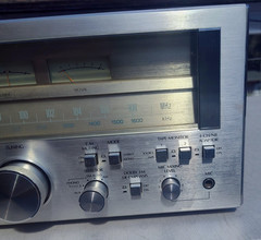 Sansui G-7500 Pure Power DC AM/FM Stereo Receiver Silver Face Wood Case