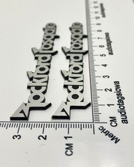 Rockford Fosgate Speaker Badge Logo Emblem Pair Custom Incised Acrylic