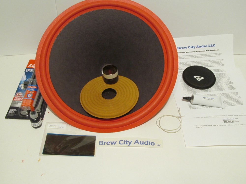 15″ Recone Kit for Cerwin Vega CVW15 HP215 15W3 15W2 woofer 4 or 8 ohms 1.5″