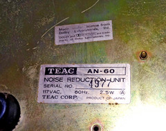 TEAC AN-60 W Noise Dolby Reduction Unit