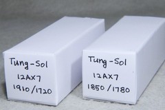 Matched Pair Tung-Sol 12AX7/ECC83 Long Plate Square Getter Very Strong USA