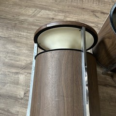 Vintage Pair Zenith Circle of Sound Speakers Mid Century Modern Omnidirectional