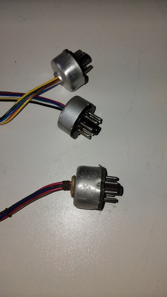 3pcs Vintage 8-pin Octal Male Plug Metal lenght 1,5ft Wires Female forTubes