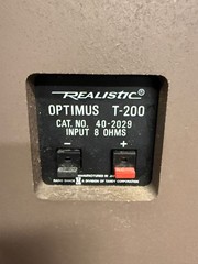 Vintage Realistic Optimus T-200 Speakers Tested And Working Need Refoaming Rare