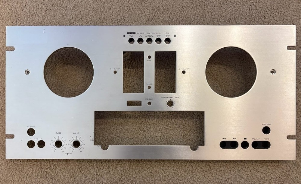 * OEM PART * PIONEER RT-701 REEL TO REEL TAPE RECORDER FACEPLATE PART