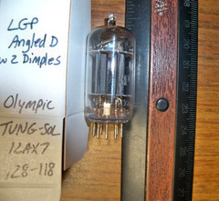 Strong Olympic by TUNG-SOL Long Gray Plate Angled D Getter 12AX7 / ECC83 Tube