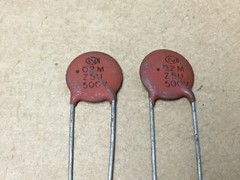 2 PCS SPRAGUE Z5U .02uF 500V CERAMIC DISC CAPACITOR