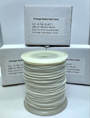 Dial Cord Radio 0.7mm (0.027 ¨ ) White Vintage 100 Yds. (90 Mts) For Radio Tuner