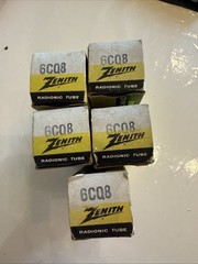 Lot Of 5: NOS Zenith 6CQ8 Dual Triode Tubes T20