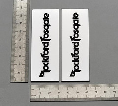 Rockford Fosgate Speaker Badge Logo Custom Made 3D Incised Pair With Adhesive