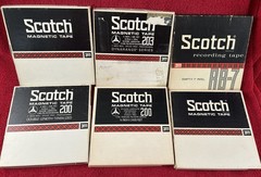 SCOTCH 6 Magnetic Reel to Reel Tape Lot all with leaders but on wrong reels