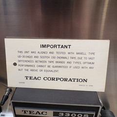 Vintage TEAC 3300S Reel to Reel Tape Deck Original Box Manual Transport Tested