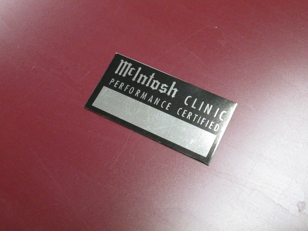 McIntosh Tube Mc275 Amp Preamp “CLINIC CERTIFIED” Repair WRITEABLE DECAL NEW!