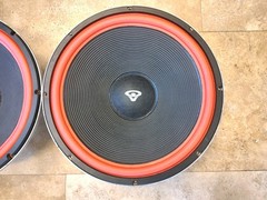 CERWIN VEGA ATW-15 15″ WOOFER PAIR/ PRO REFOAMED WITH DUST CAPS / AT-15 / NICE!!