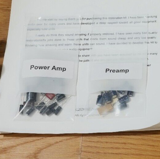 Kenwood KA-7100 Power Amp & Preamp PCBs capacitor upgrade kit refresh