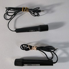 2 Vintage Tape Recorder Microphones Montgomery Ward Airline Japan Lofi 3.5mm