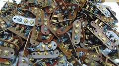 NOS 1940 Vintage 3 Terminal Phenolic Antenna or Speaker Screw Strip set of 2
