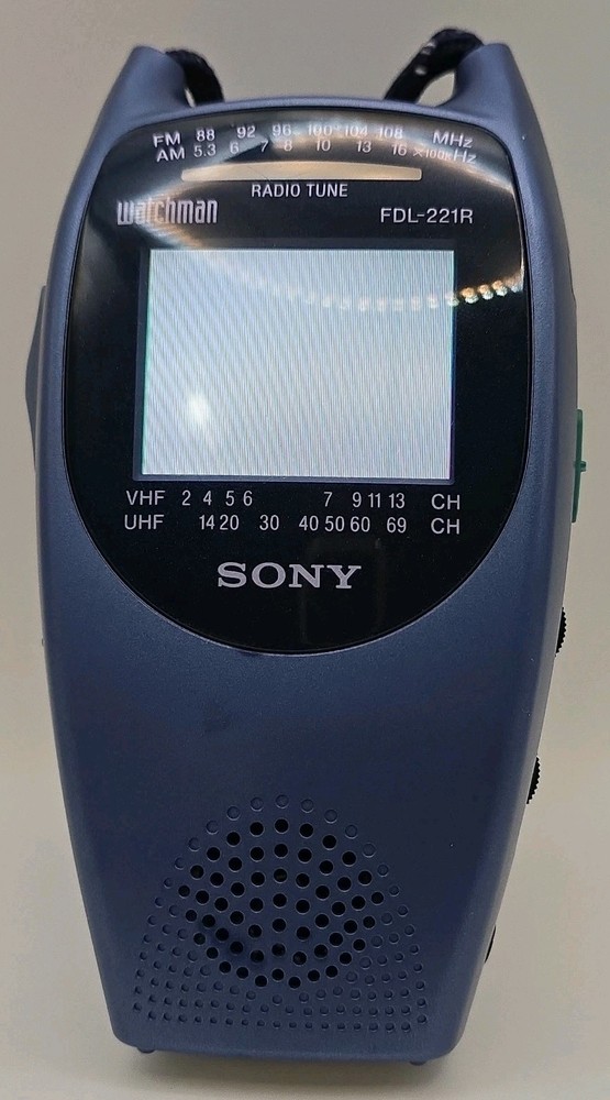 Sony Watchman FDL-221R 2.2″ Color LCD Television Combo FM/AM Radio (BLUE) TESTED