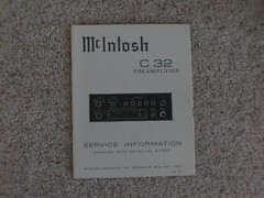 Vintage Original McIntosh C32 Service Manual. Good Condition.