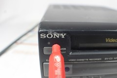 Sony EV-C3 Video8 Compact 8mm Tape Player and Recorder POWERS ON-For SPARE PARTS